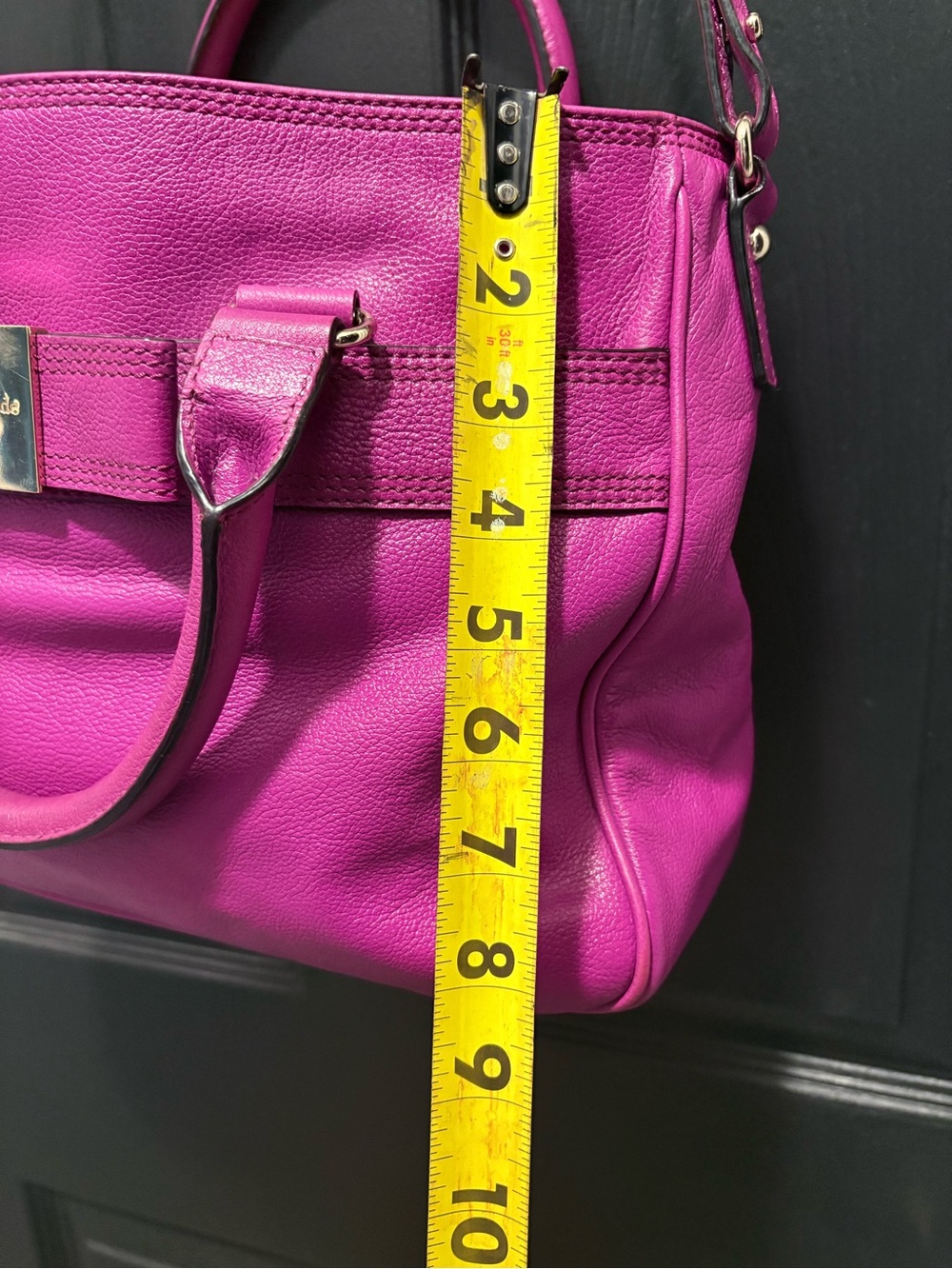 KATE SPADE ♠️ Vibrant Magenta Leather Satchel: see callouts - Picture 14 of 14